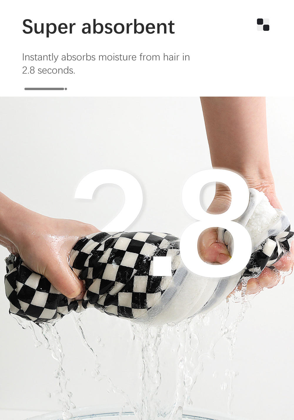 Fashion Checkerboard Hair Drying Cap-4